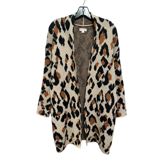 Sweater Cardigan By Knox Rose In Animal Print, Size: Xs