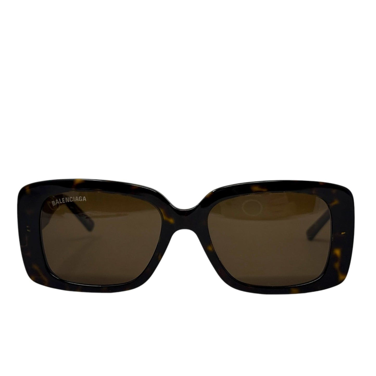 Double-B Logo 0048S 52 MM Square Sunglasses Luxury Designer By Balenciaga In Havana Brown