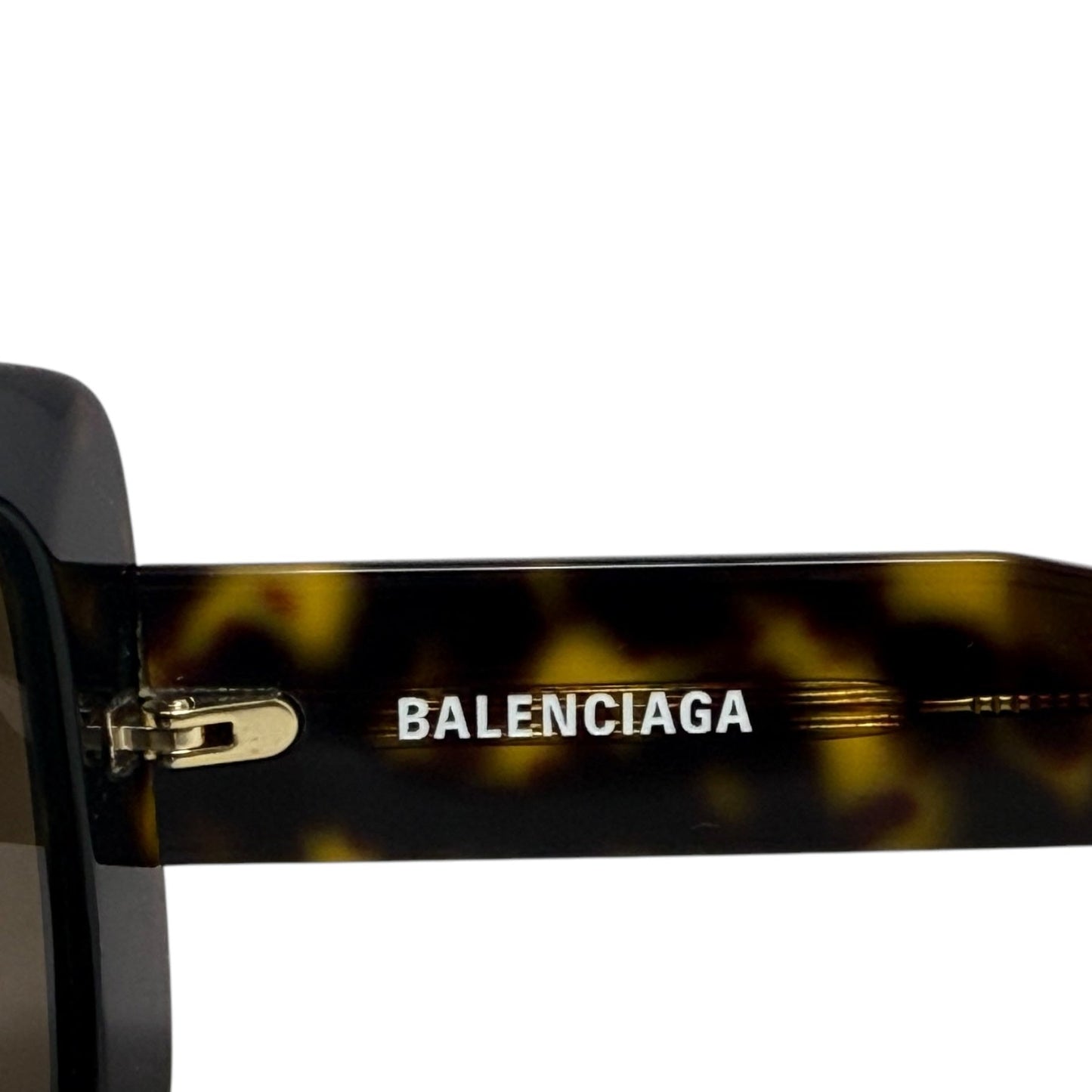 Double-B Logo 0048S 52 MM Square Sunglasses Luxury Designer By Balenciaga In Havana Brown