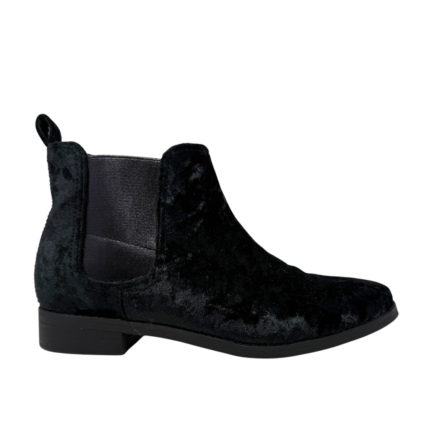 Ella Chelsea Booties By Toms In Black Velvet, Size: 7