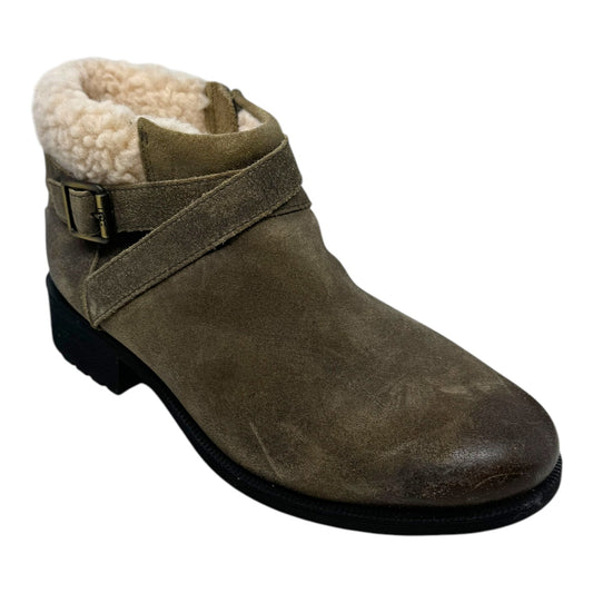 Benson Ankle Boots Designer By Ugg In Brown, Size: 9.5