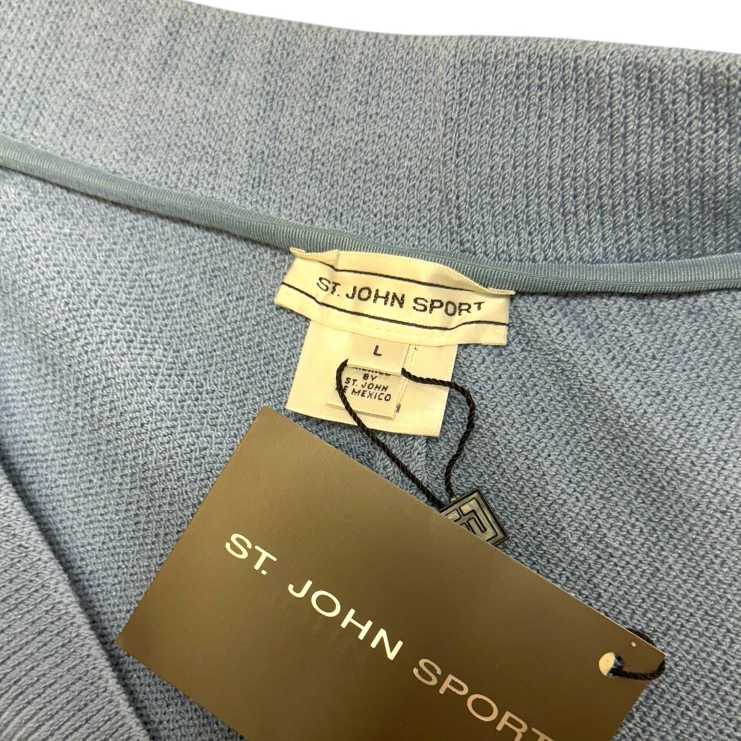 Knit Pants Luxury Designer By St John Sport In Blue, Size: L