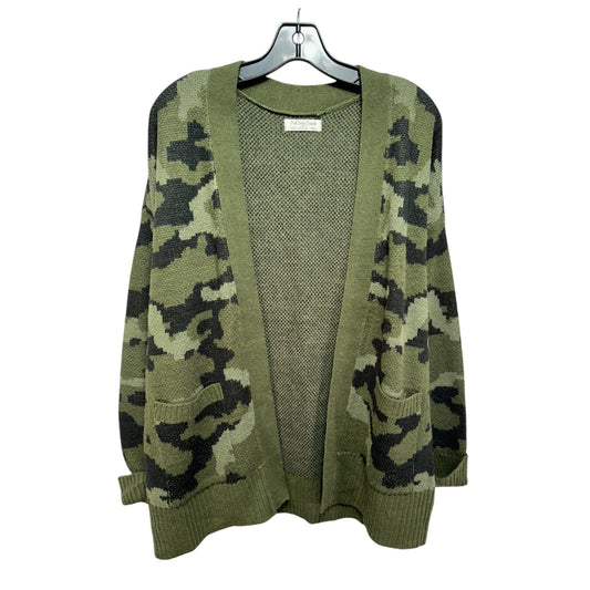 Sweater Cardigan By Full Circle Trends In Green, Size: L