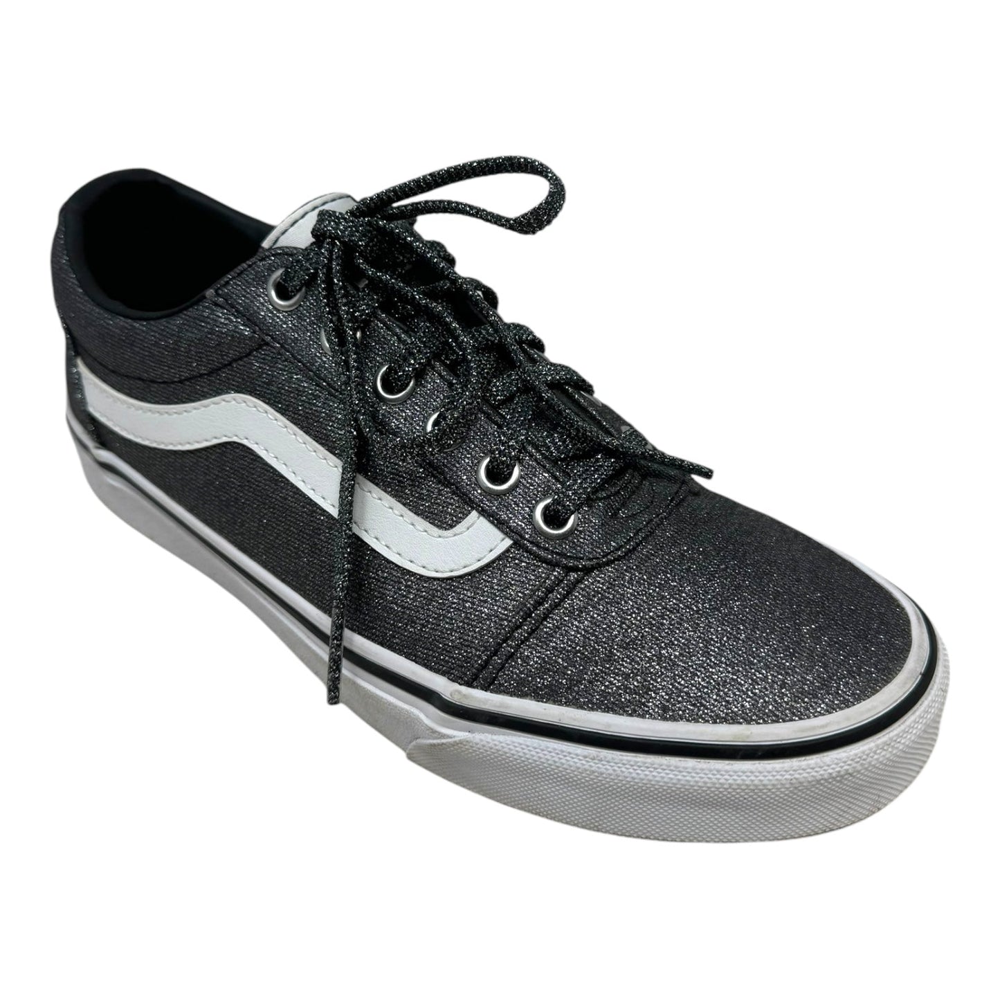 Metallic Shoes Athletic By Vans In Silver, Size: 8