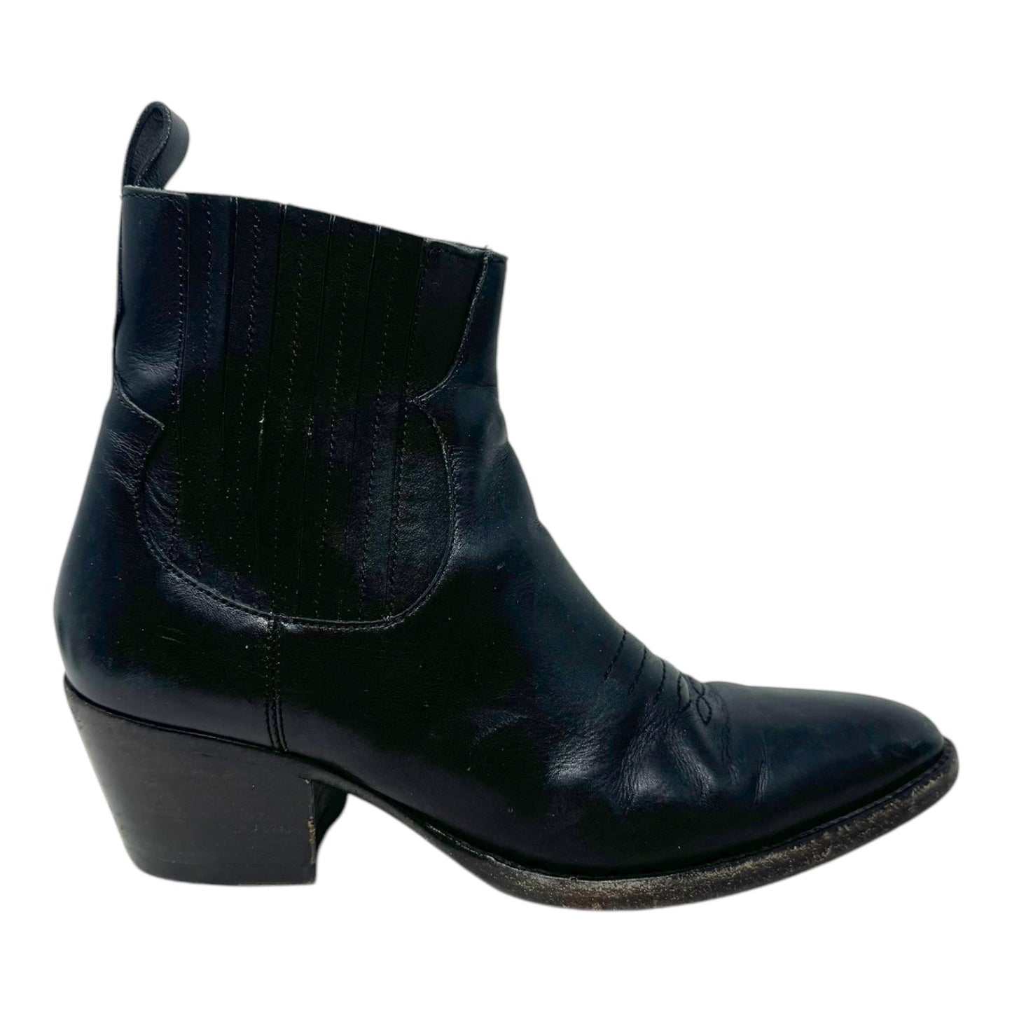 Western Boots Ankle Heels By Maje In Black, Size: 8