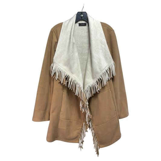 Fringe Jacket Fleece By Susan Graver In Tan, Size: M