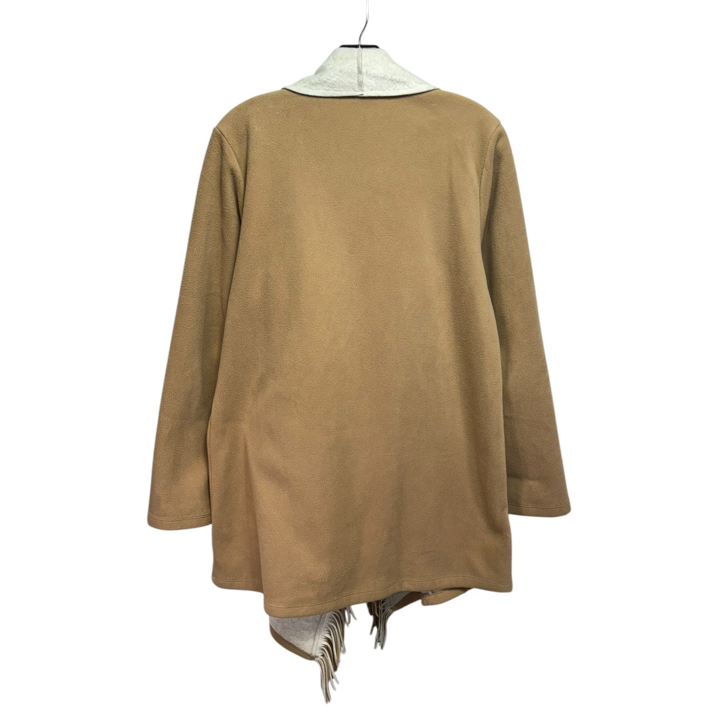 Fringe Jacket Fleece By Susan Graver In Tan, Size: M