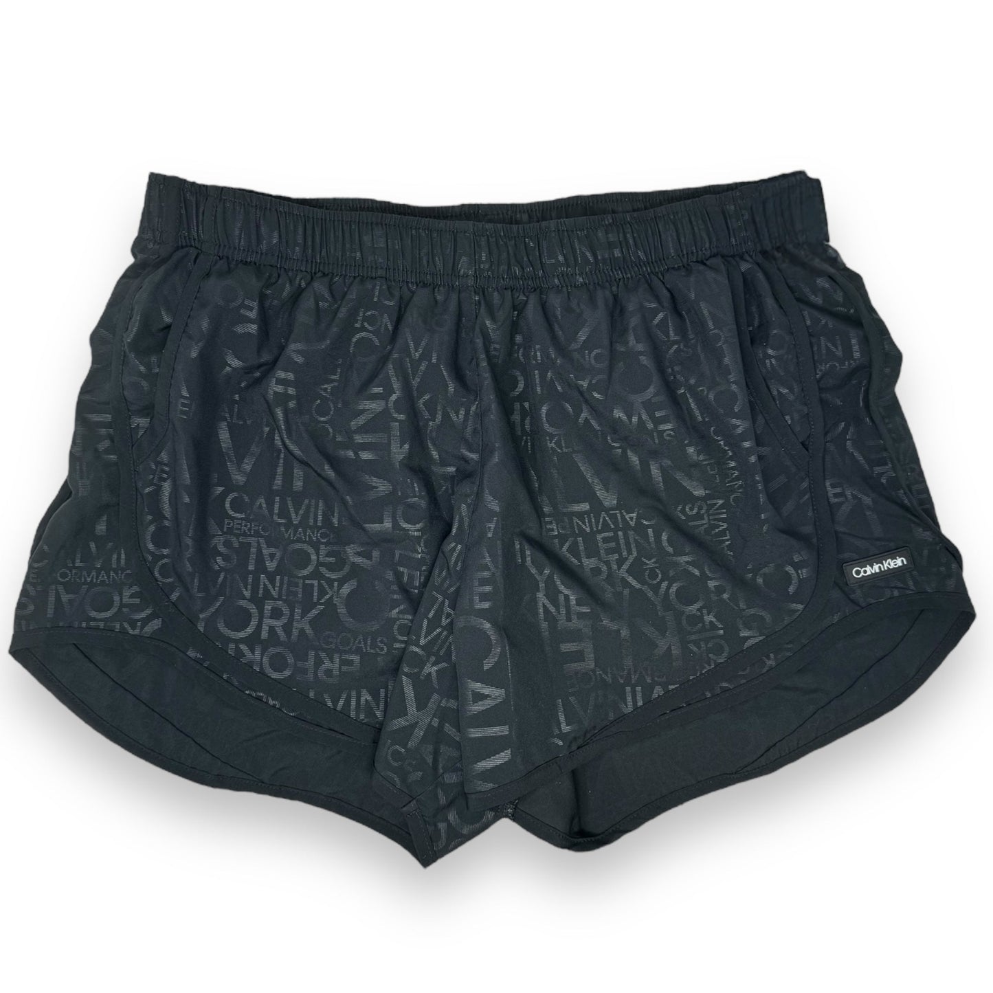 Athletic Shorts By Calvin Klein In Black, Size: L