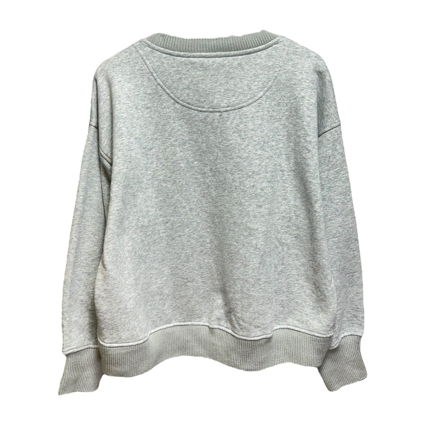 Embellished Sweatshirt Designer By Karl Lagerfeld In Grey, Size: M