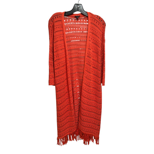 Drop Shoulder Kimono - Pointelle Orange By Torrid In Orange, Size: 1x