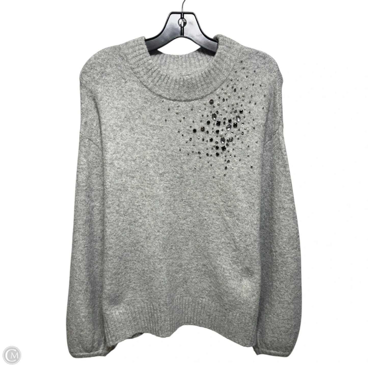 Embellished Sweater By A New Day In Grey, Size: S
