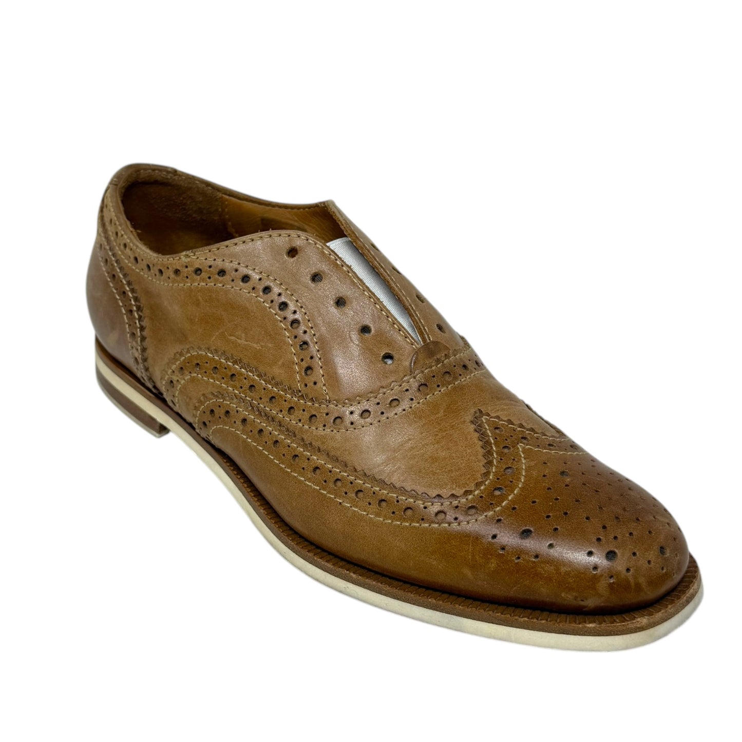 Wingtip Slip-On Brogue Oxfords By Rag And Bone In Cognac, Size: 6.5