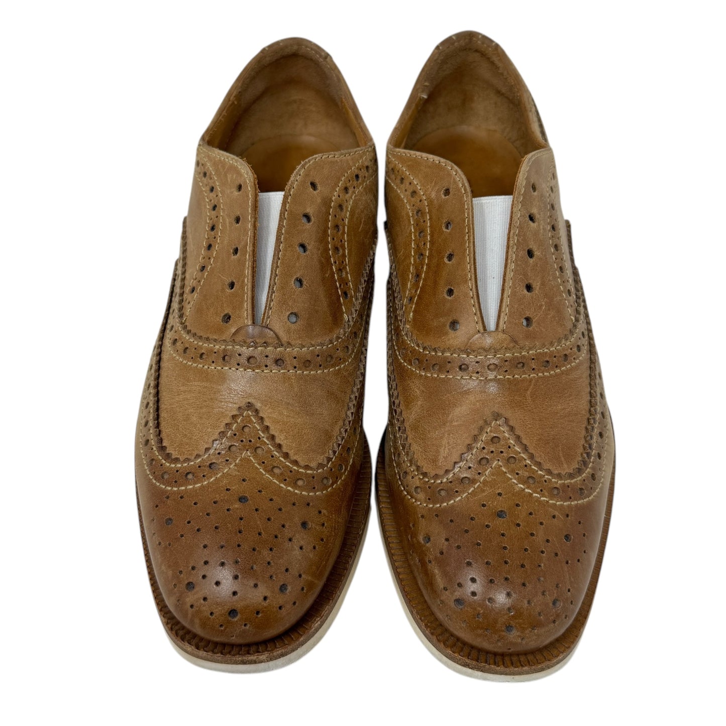 Wingtip Slip-On Brogue Oxfords By Rag And Bone In Cognac, Size: 6.5