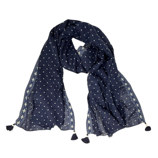 Polka Dot Scarf With Tassels By J.Crew