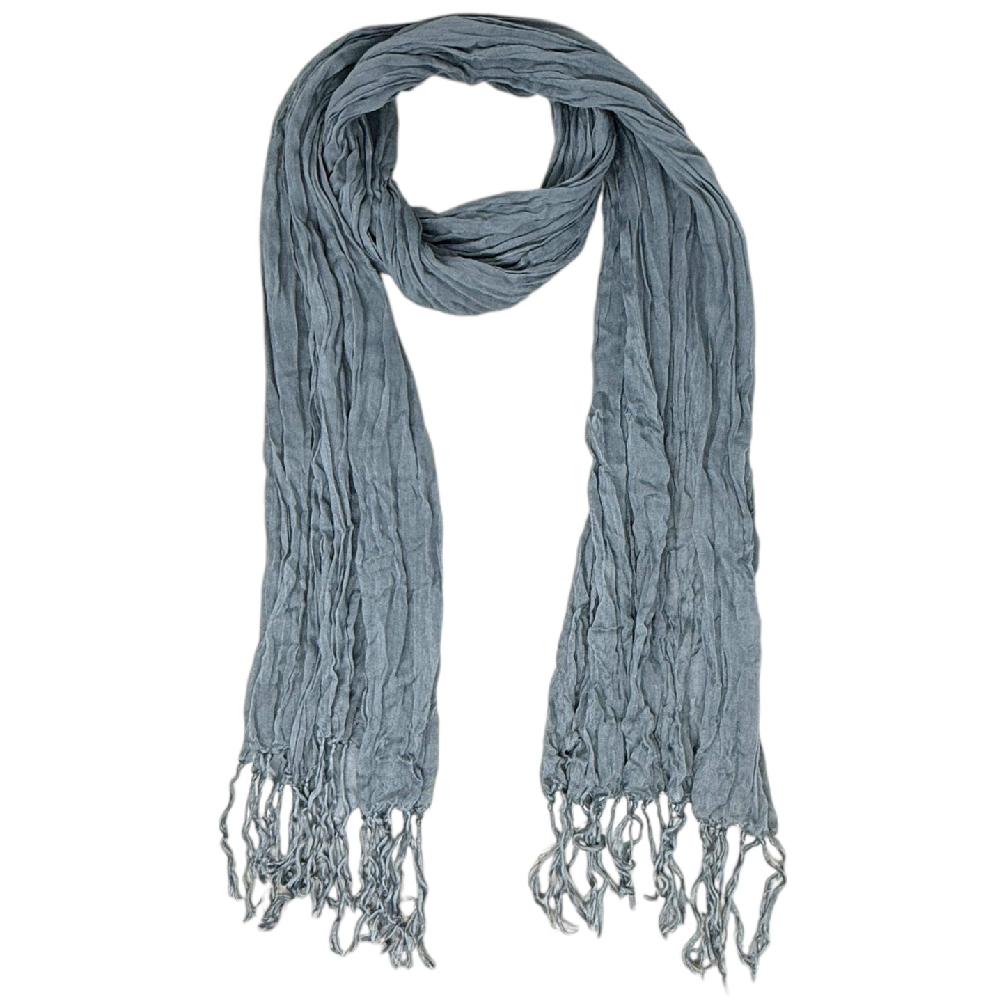 100% Cotton Crinkle Long Scarf By Unbranded