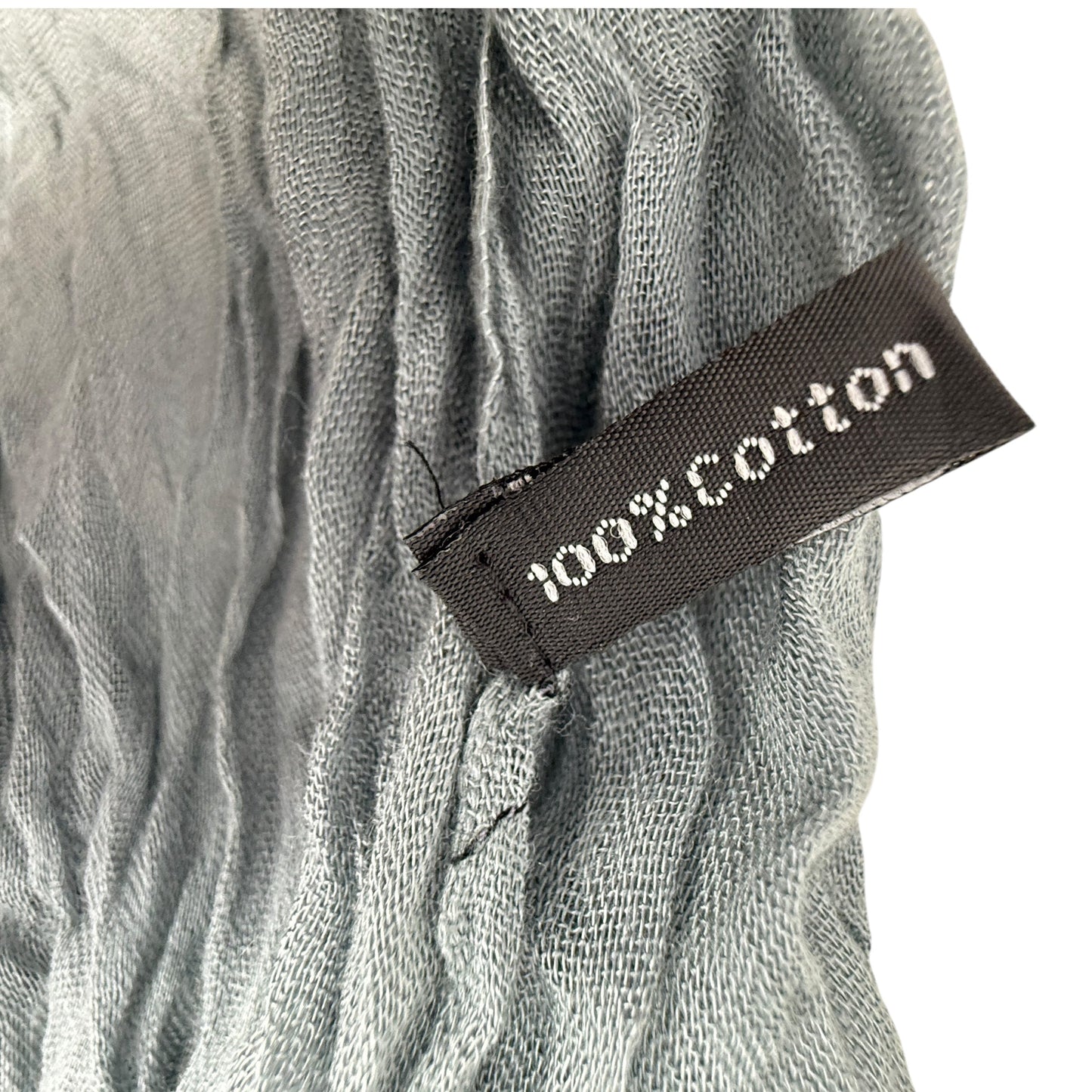 100% Cotton Crinkle Long Scarf By Unbranded