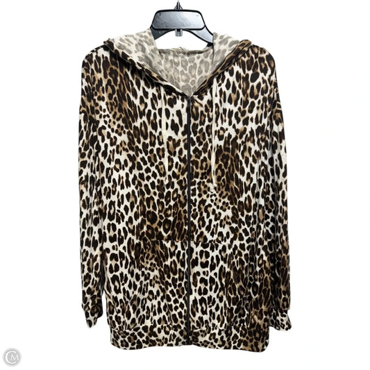 Leopard Sweatshirt Hoodie By Blumin In Animal Print, Size: S
