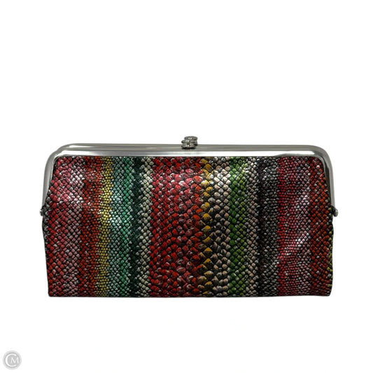 Lauren Leather Frame Clutch Wallet By Hobo Intl In Holiday Stripe, Size: Medium