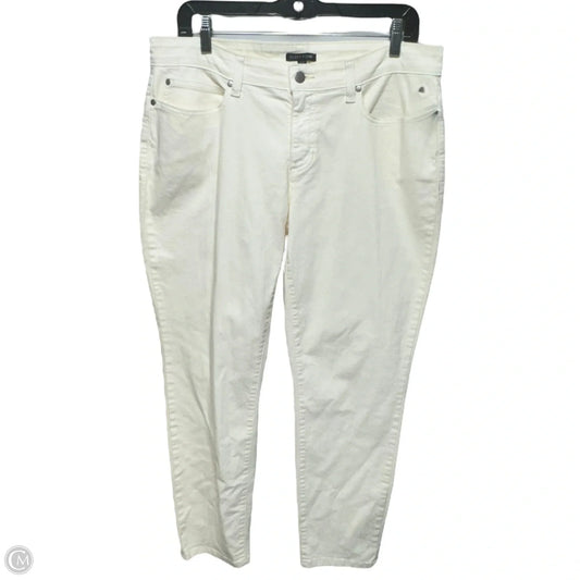 Jeans Straight By Eileen Fisher In Cream, Size: 12