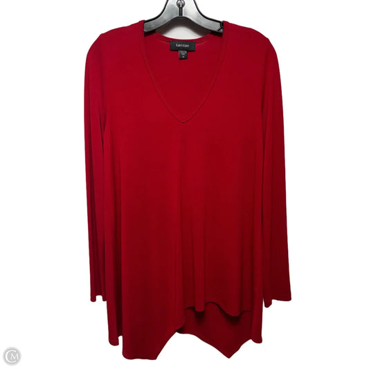 Top Long Sleeve By Karen Kane In Red, Size: M
