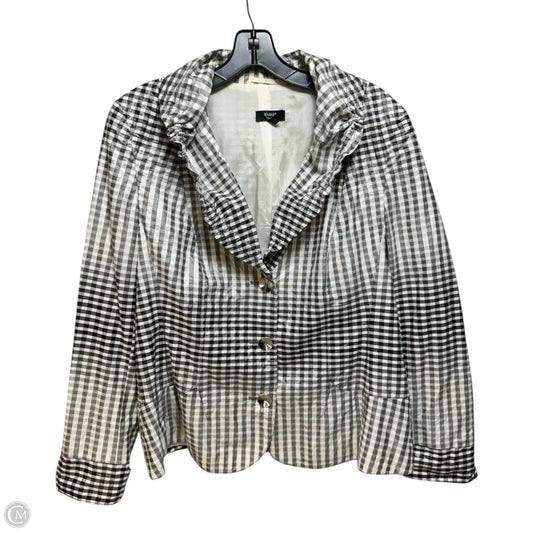 Blazer By Basler In Checkered Pattern, Size: 16