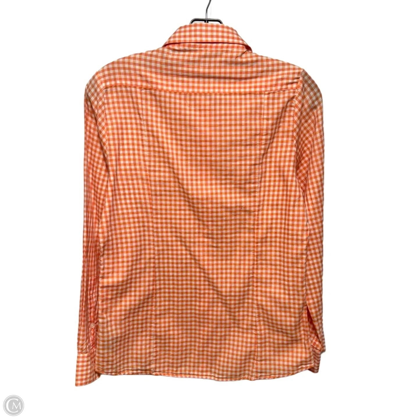 Top Long Sleeve Luxury Designer By Burberry Brit In Checkered Pattern, Size: L
