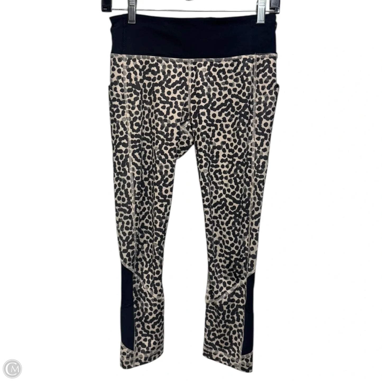 Pace Rival Crop By Lululemon In Ace Spot Grain Black / Black, Size: 4