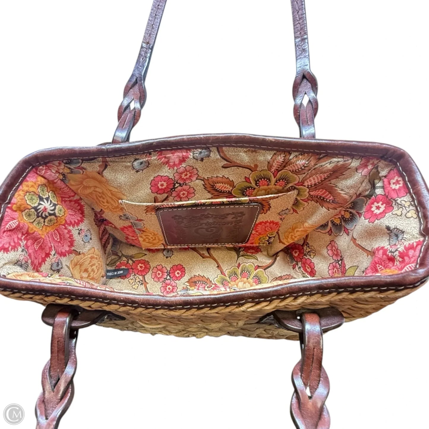 Shelie Woven Straw Bag With Heart Charm By Brighton, Size: Small