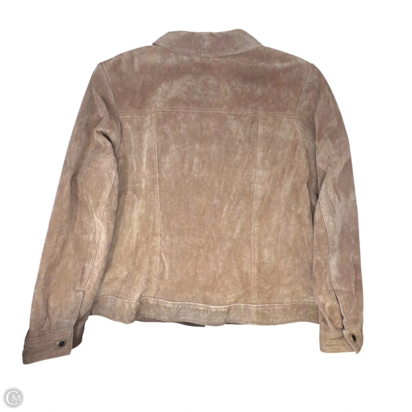Suede Field Jacket By Isaac Mizrahi Live QVC In Tan, Size: L