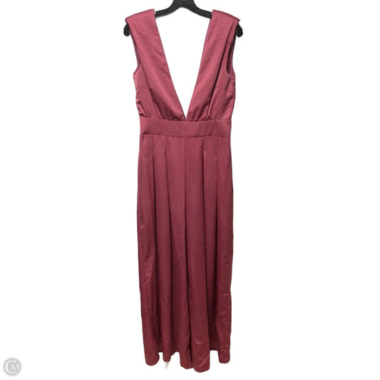 Wide Leg Jumpsuit Unbranded In Mauve, Size: M