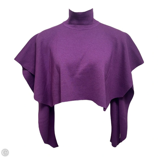 Wool Turtleneck Poncho By McCulley’s In Purple, Size: Osfm