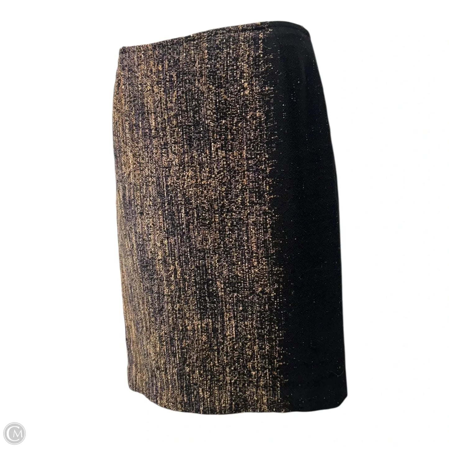 Christina Pencil Skirt Designer By Lafayette 148 In Black & Gold, Size: 6