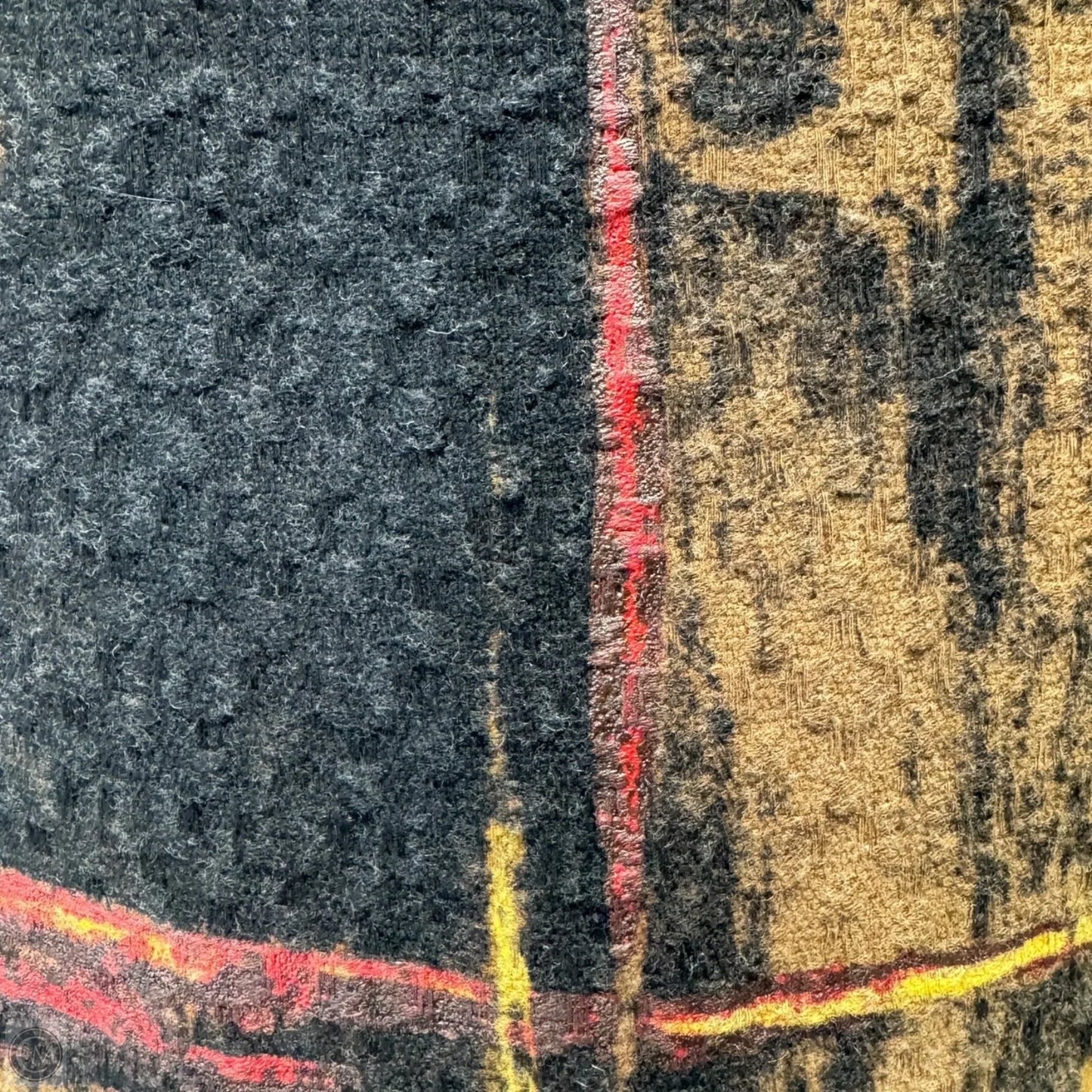 Brush Stroke Tweed Wool Blend Skirt Designer By Lafayette 148 In Black & Gold, Size: 6