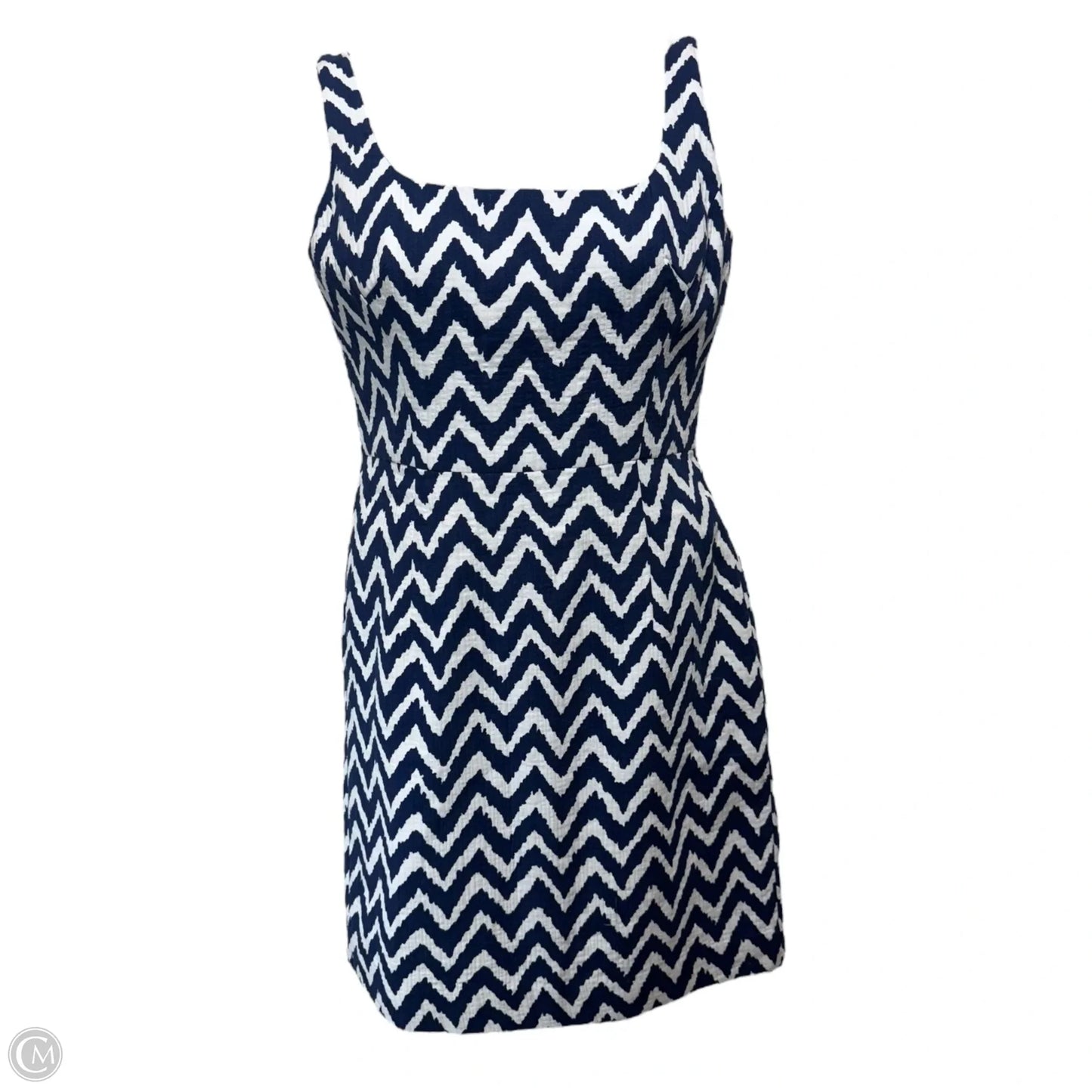 Zigzag Sheath Dress Designer By Milly In Chevron Pattern, Size: 10