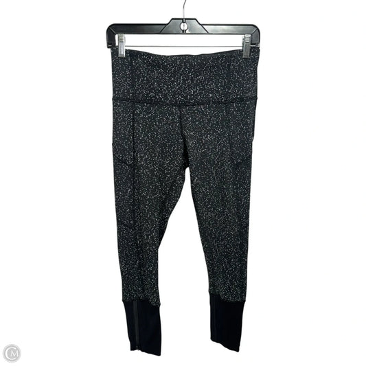 Rebel Runner Crop Leggings By Lululemon In Magnetized Jacquard Black White / Black, Size: 6