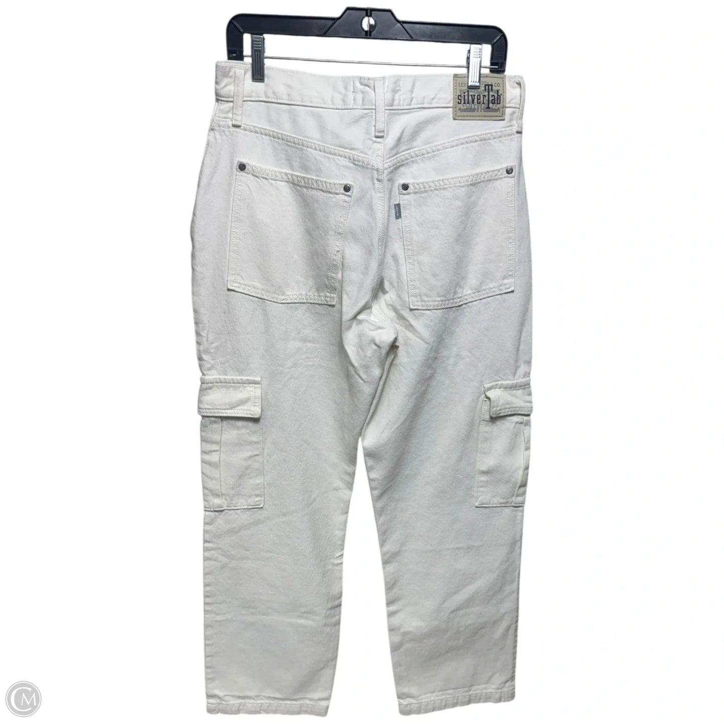 ‘94 Baggy Cargo Silver Tab Jeans Wide Leg By Levis In Cream, Size: 10