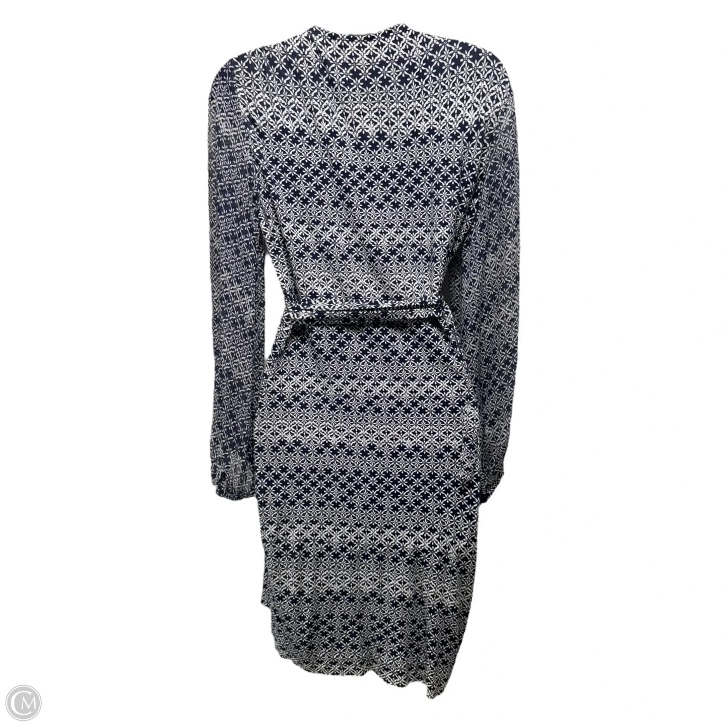 Sigourney Wrap Dress Designer By Diane Von Furstenberg In Blue & White, Size: 6