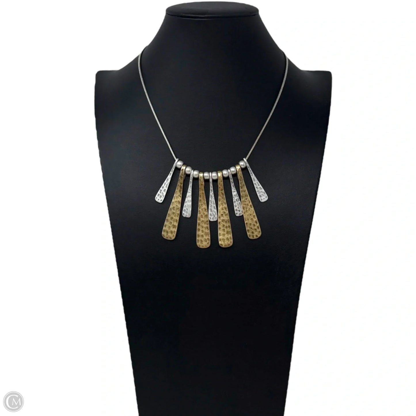 Mixed Metal Hammered Bib Necklace By New York And Co