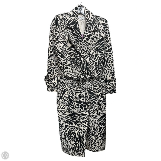 Coat Raincoat By Sergio Hudson for Target In Black & Cream, Size: Xxs