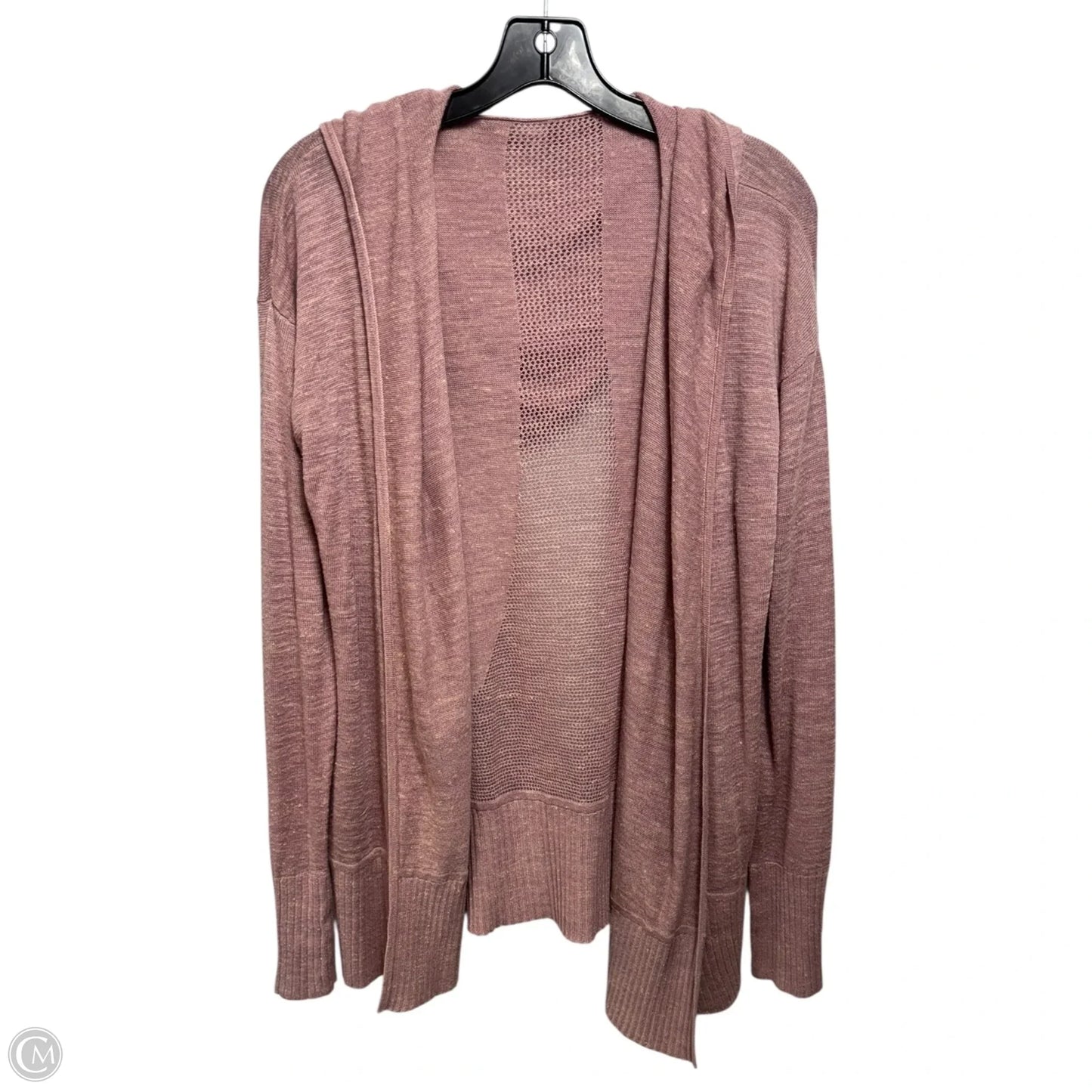 Hooded Sweater Cardigan By Lululemon In Mauve, Size: M