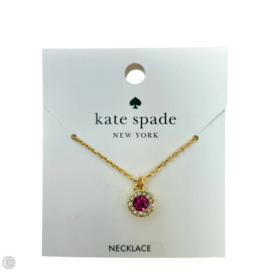 You’re A Gem Pave Halo Pendant Necklace Designer By Kate Spade In Fuchsia