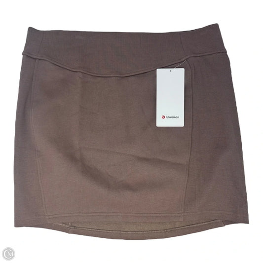 Scuba High-Rise Mini Skirt By Lululemon In Taupe, Size: Xl