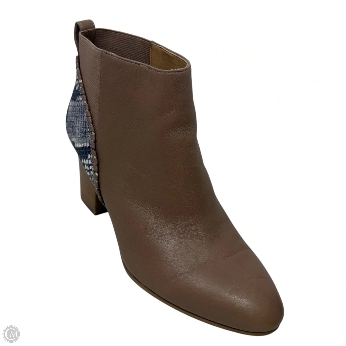 Poppy Snakeskin Embossed Leather Ankle Boots By Jack Rogers In Brown, Size: 6.5