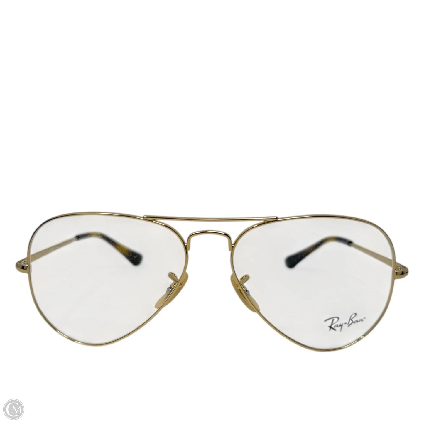 Aviator Optics Eye Glasses Designer By Ray Ban In Polished Arista Gold