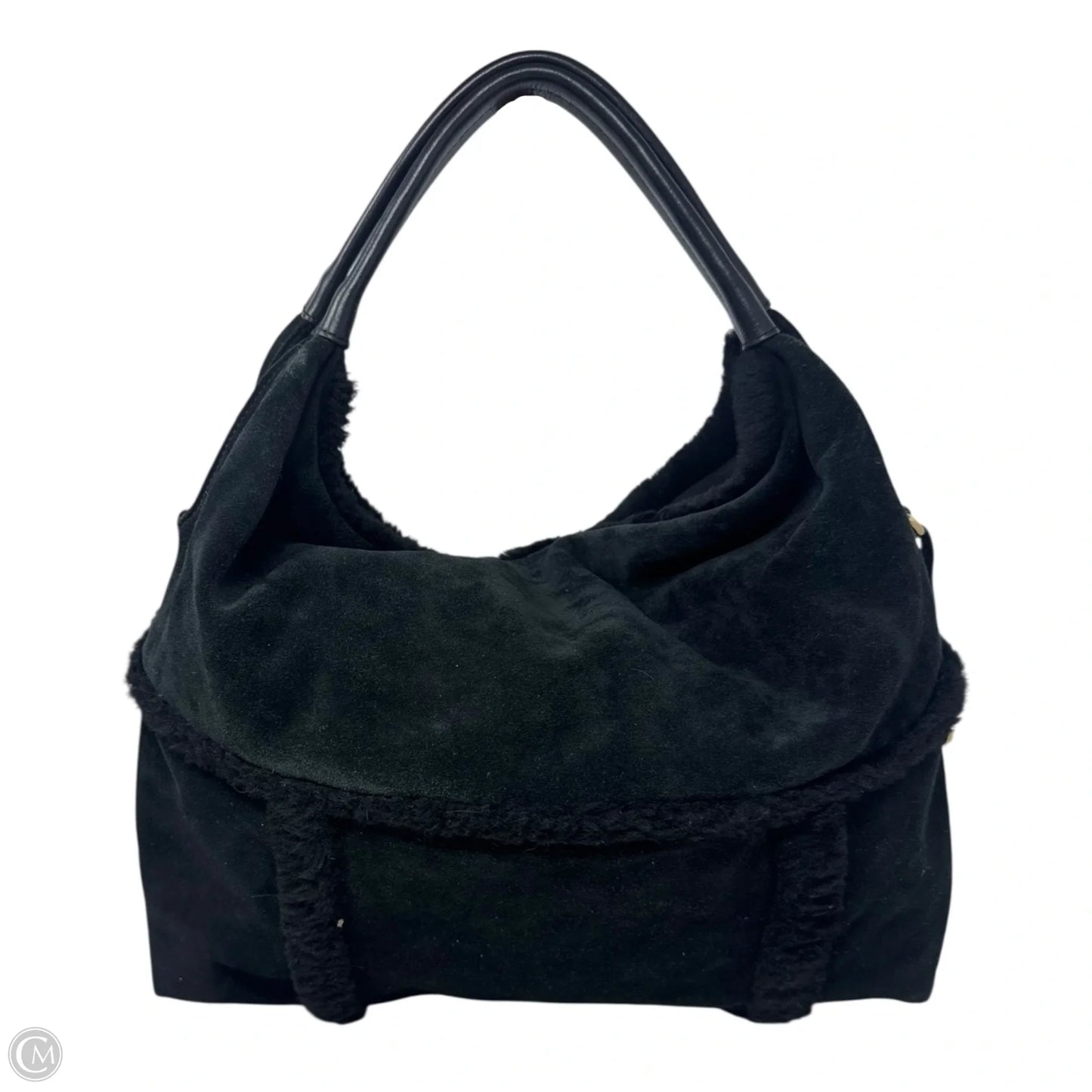 Shearling Suede Hobo Handbag Designer By Ugg, Size: Large