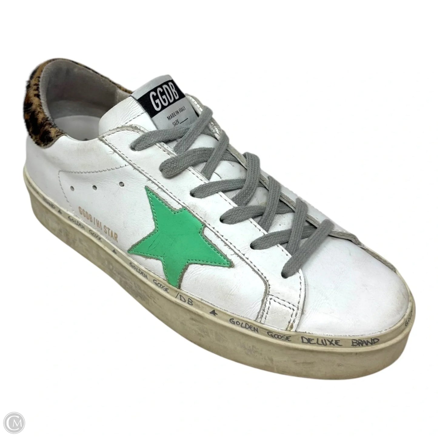 Hi-Star Sneakers Shoes Luxury Designer By Golden Goose In Animal Print, Size: 7.5 (IT 38)