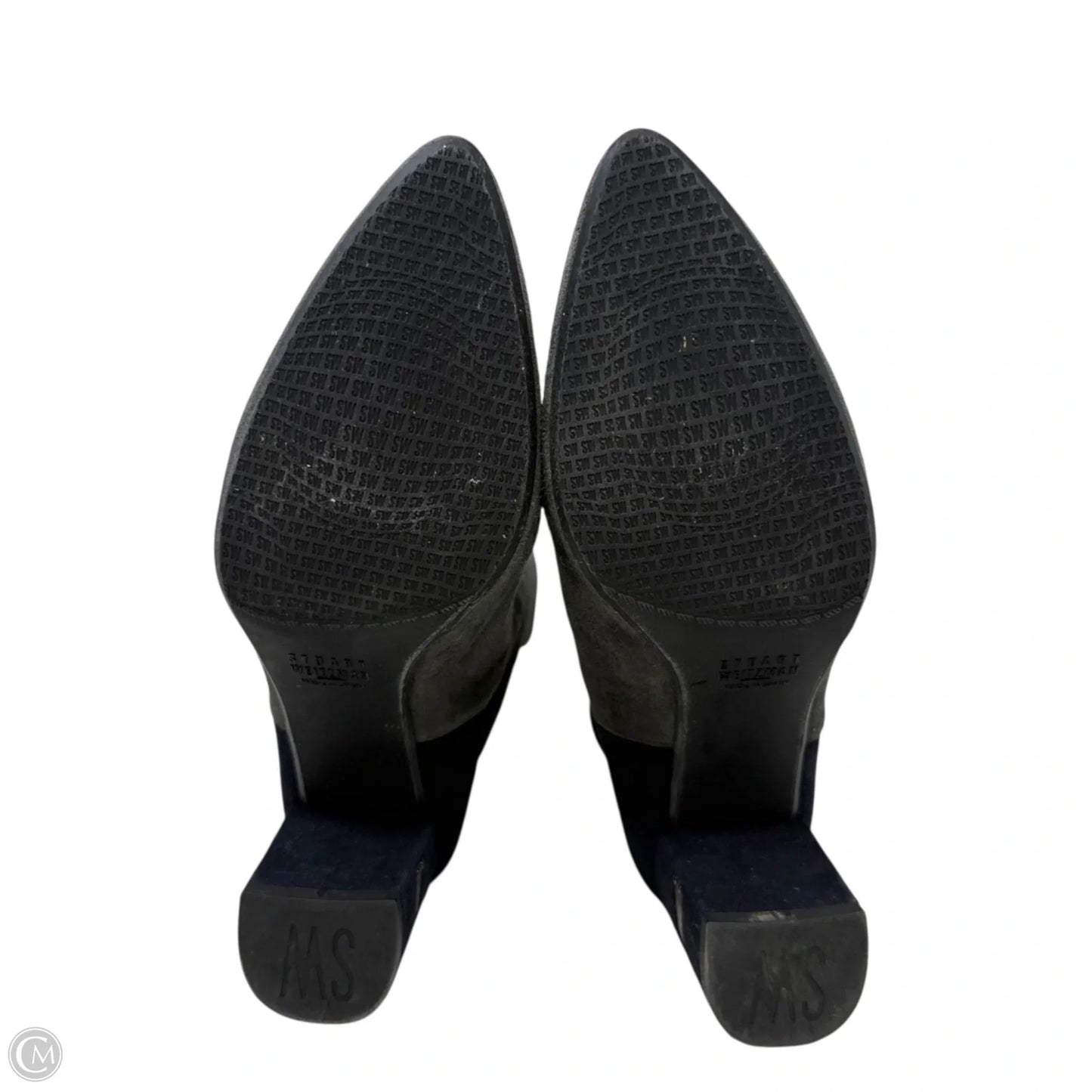 Imback Ankle Boots Designer By Stuart Weitzman In Blue & Grey, Size: 7.5