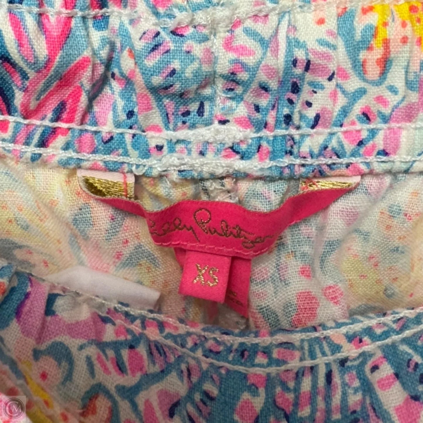 Taron Mid-Rise Linen Pants Designer By Lilly Pulitzer In Multi Splashdance, Size: XS