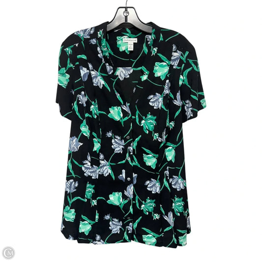 Top Short Sleeve By Croft And Barrow In Floral Print, Size: 2x