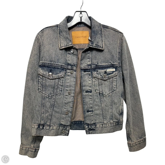 Jacket Denim By Calvin Klein In Blue Denim, Size: S